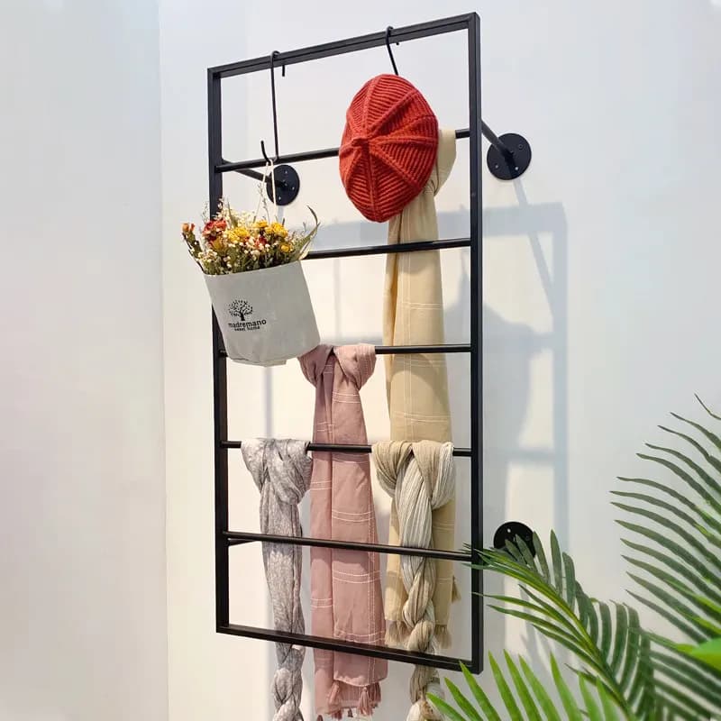 Simple Wall Scarves, Decorative Organizer for Clothing Stores, Scaffale Salvaspazio