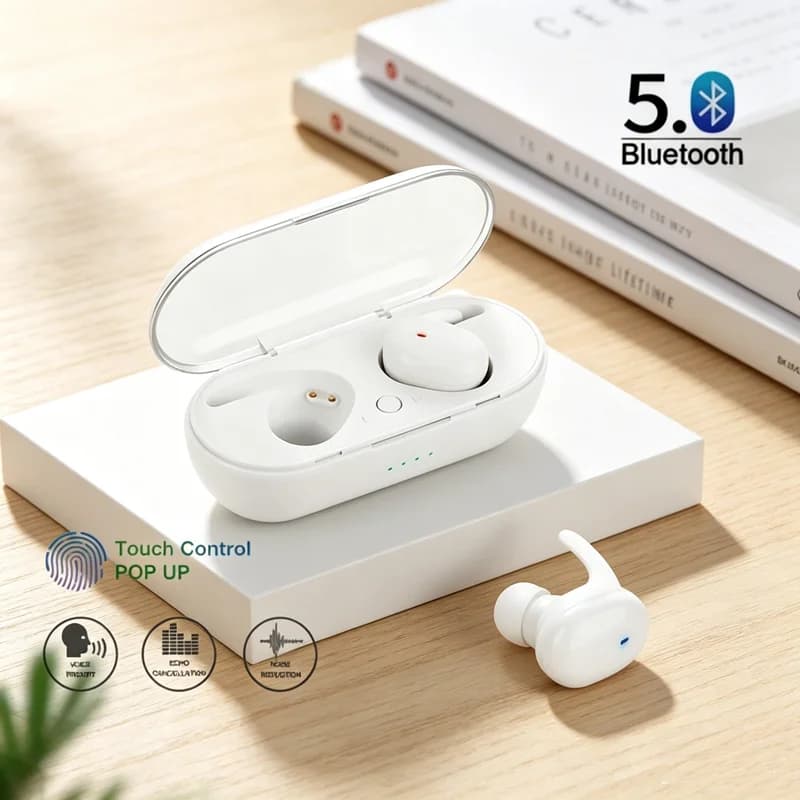 Y30 TWS Bluetooth Earphones 5.0 Wireless Stereo Earbuds In-ear Noise Reduction Waterproof Headphones With Charging Case PK y50