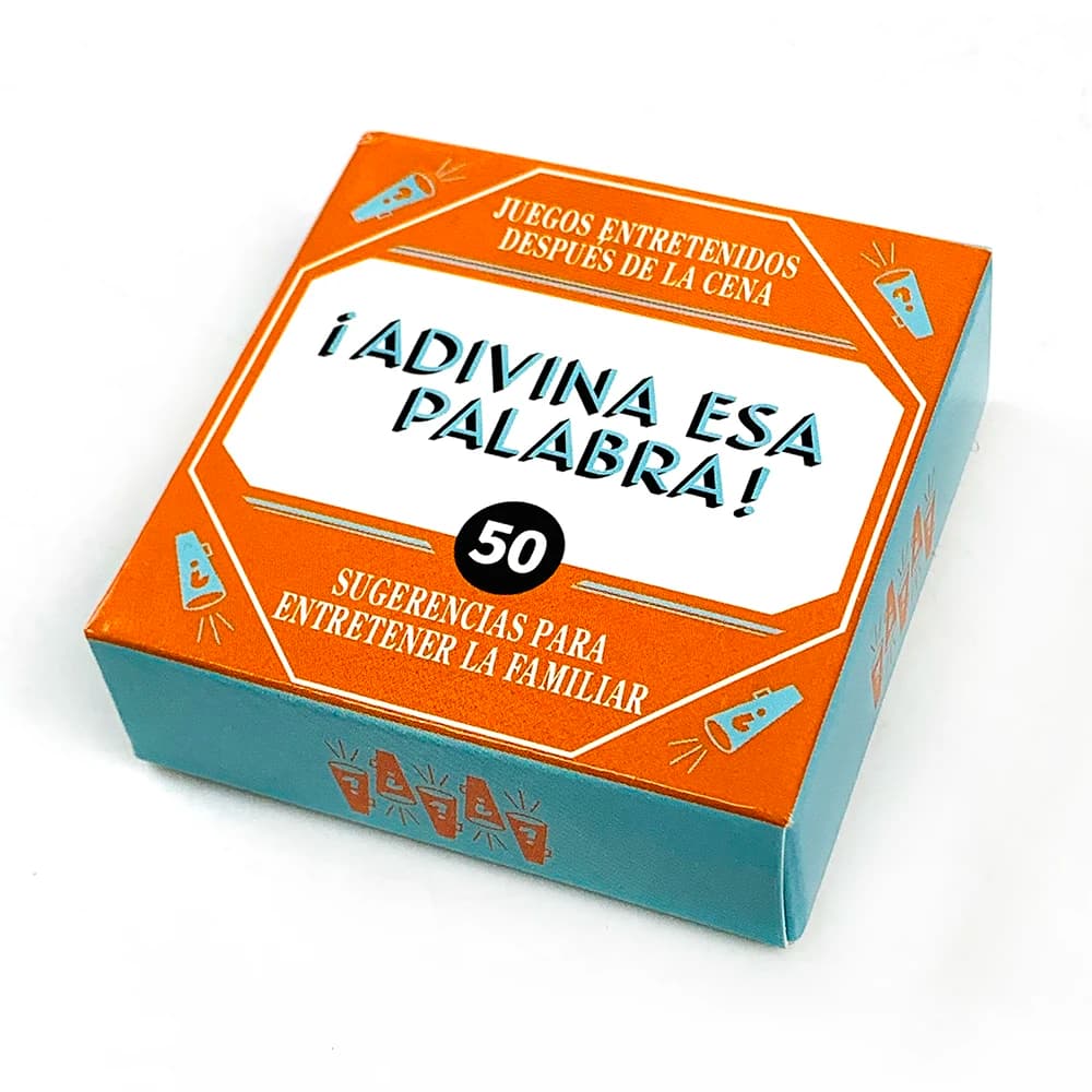 Carte da Gioco in Spagnolo Formato Mini: "Indovina la Parola!" 50 carte da gioco per riunioni di famiglia, gioco di carte per il campeggio