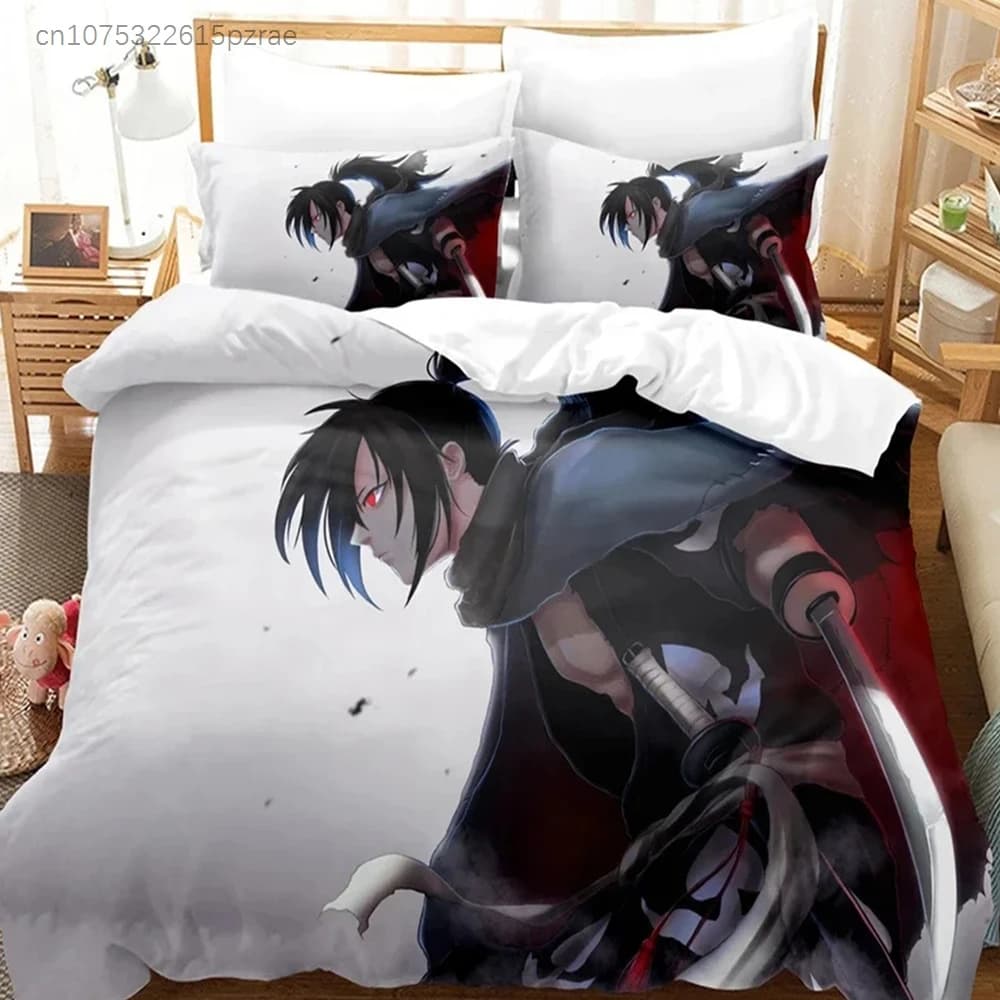 3D Print Anime Dororo Bedding Set Boys Girls Twin Queen Size Duvet Cover Pillowcase Bed Kids Adult Fashion Home Textileextile
