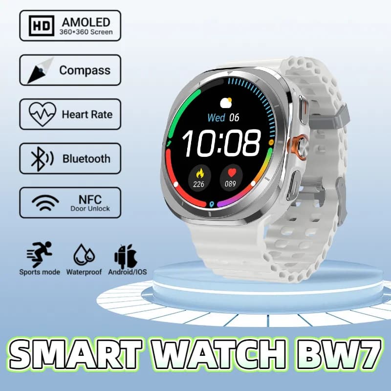 L' smartwatch BW7 presenta un localizzatore sportivo e fitness multifunzionale con un schermo AMOLED da 1,46 pollici per il monitoraggio della salute