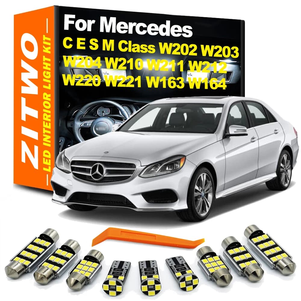 ZITWO Kit luce interna a LED per Mercedes Benz MB CEM Classe W202 W203 S203 W204 S204 W210 W211 S211 W212 S212 W220 W221 W164