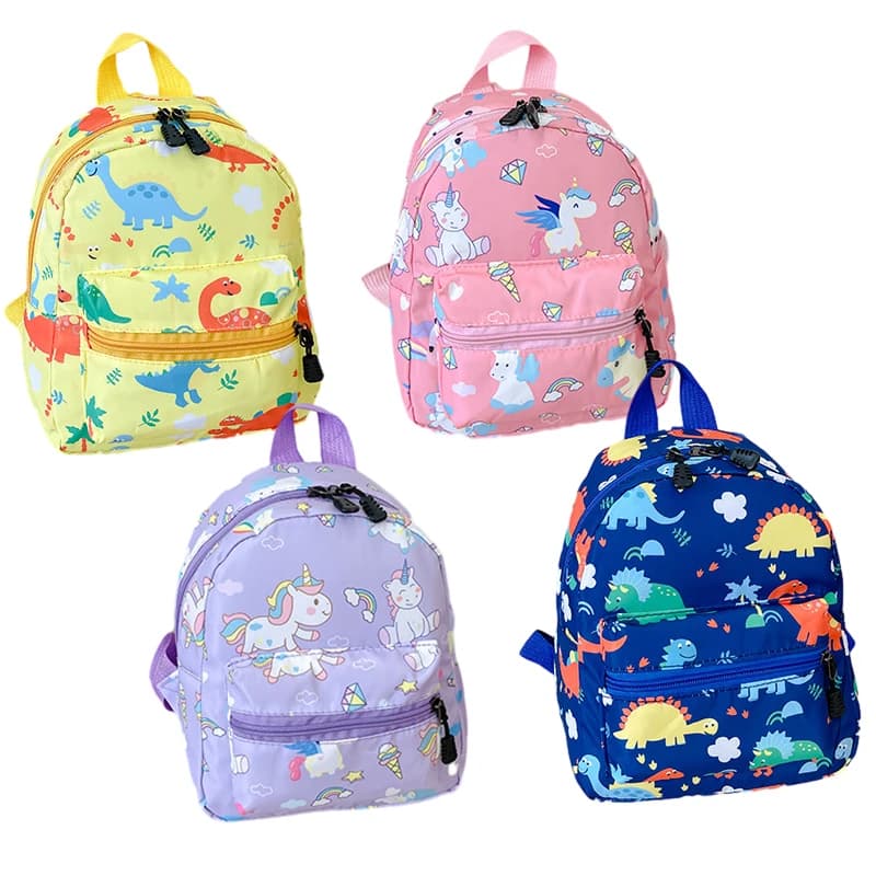 Zaini per unicorno dinosauro cartone animato per bambini per adolescenti Zaino per scuola materna carino Borsa per libri impermeabile Borsa per animali per ragazze