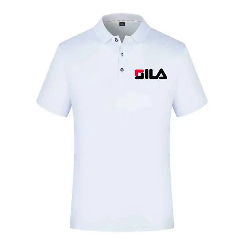 Polo a maniche corte casual estiva da uomo, per business, golf, ciclismo, sport, con colletto a risvolto, stile baseball, abbigliamento maschile, top