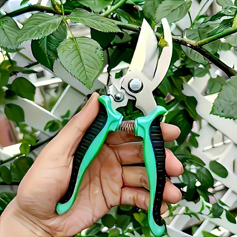 1Pc Stainless Steel Pruning Scissors, Heavy-Duty Garden Shears with Anti-Slip Handle, Perfect for Gardening Trimming