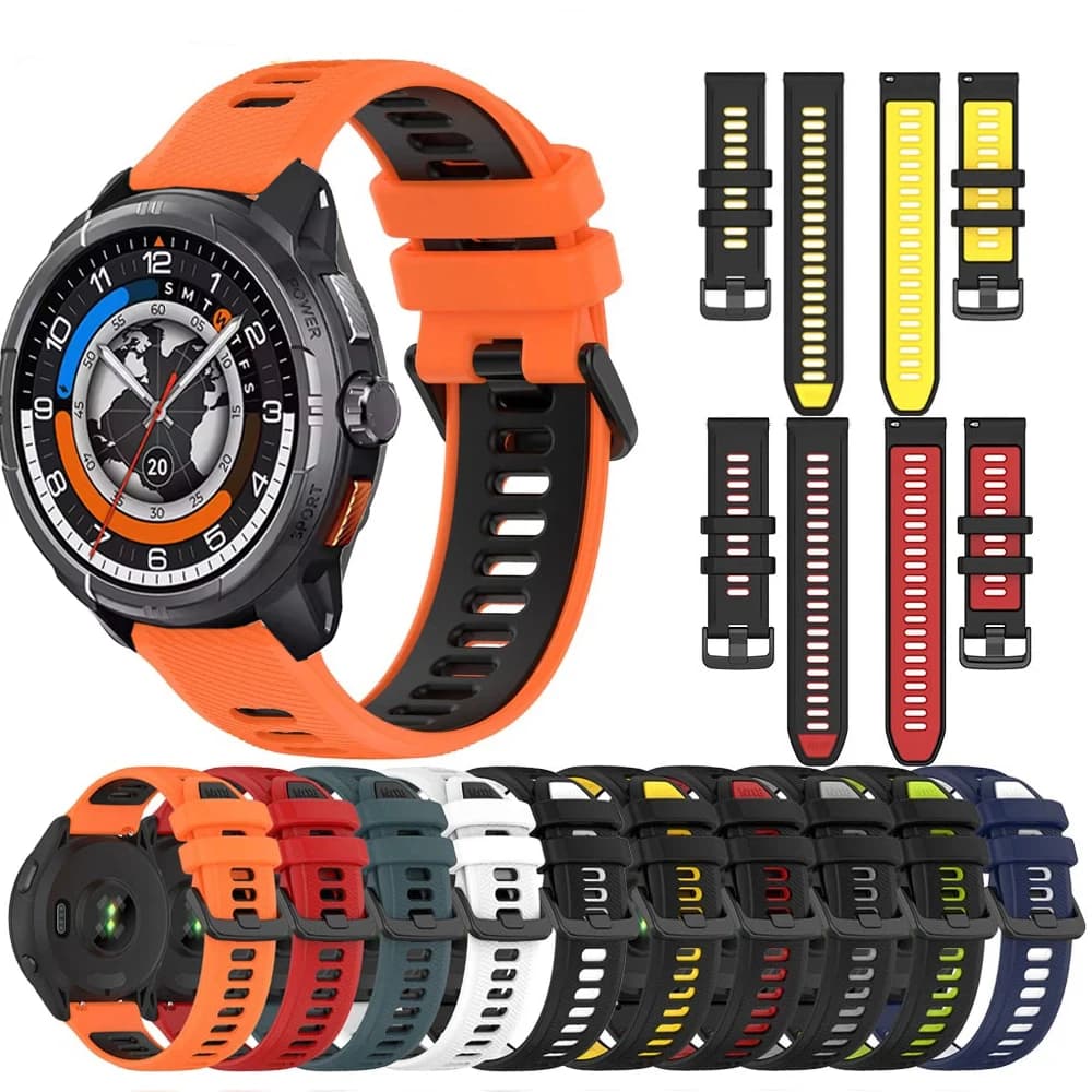 Cinturino sportivo in silicone per HAYLOU Solar Ultra Smart Watch Cinturino traspirante rapido da 22 mm per accessori HAYLOU Solar Ultra