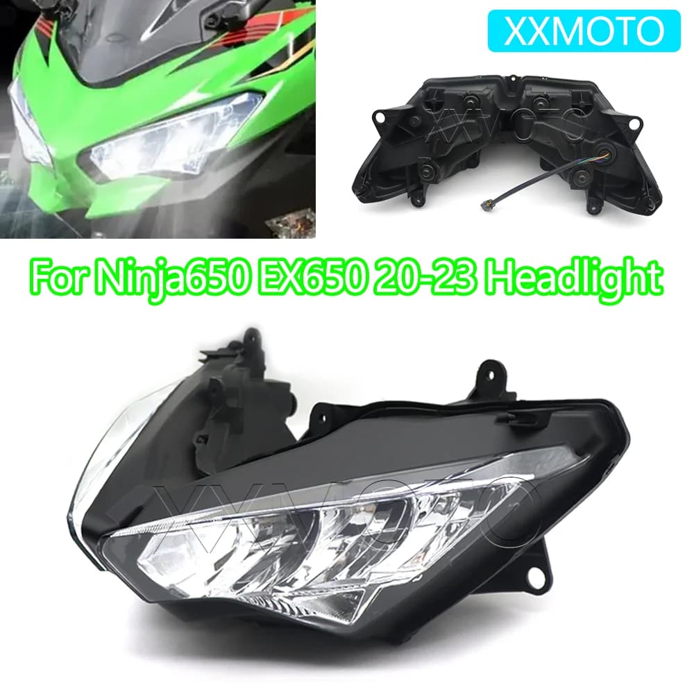 Faro Anteriore per Kawasaki Ninja 650 EX650 2020-2023, Gruppo Faro LED per Moto Ninja EX650