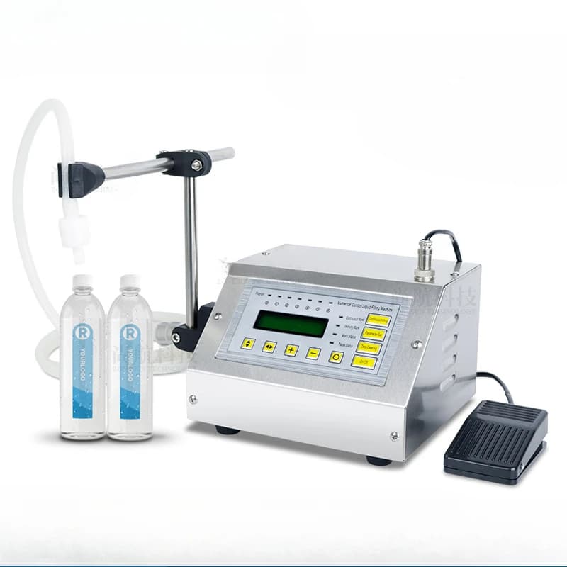 220V/110V Small Digital Control Liquid Juice Water Liquid Filling Machine Dosing Filler Bottle With Pedal