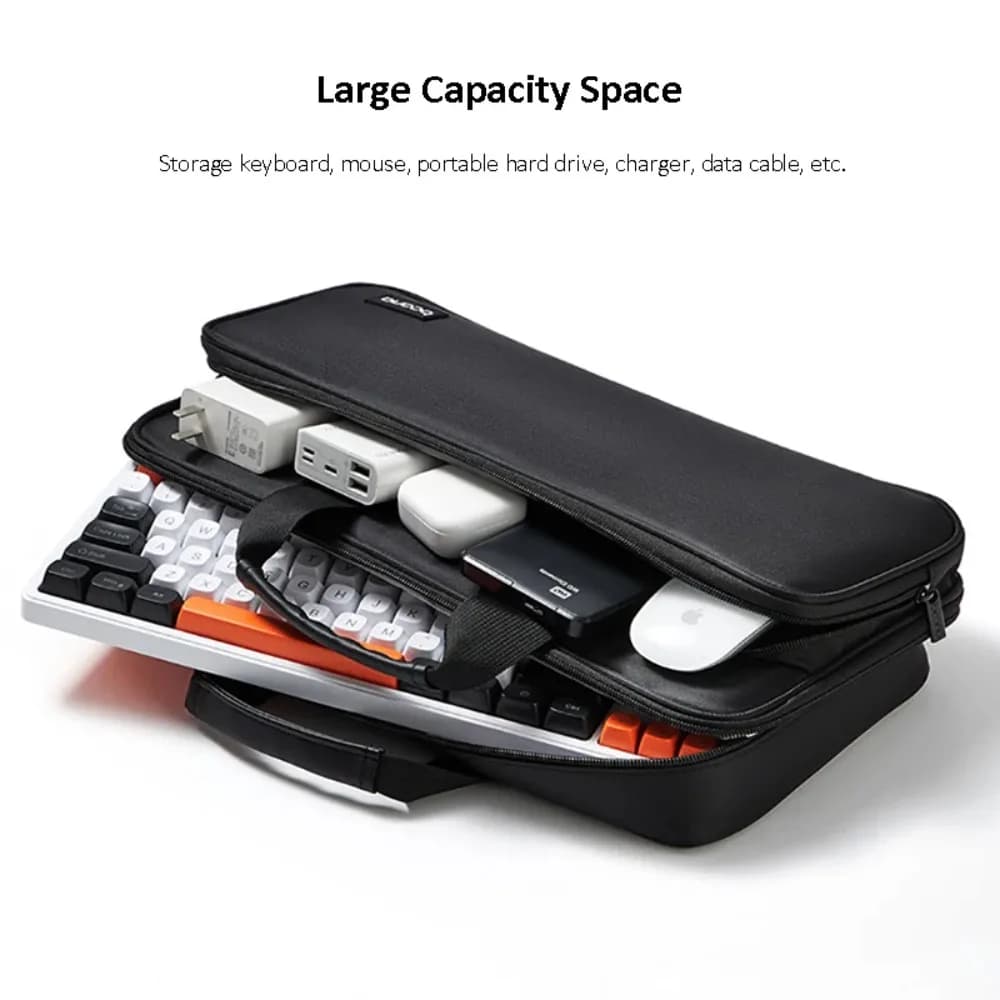 Laptop Protective Bag for Dual Mechanic Keyboard, Organizer for Keyboards from 82, 98, 108 Keys, Mouse and Power Bank