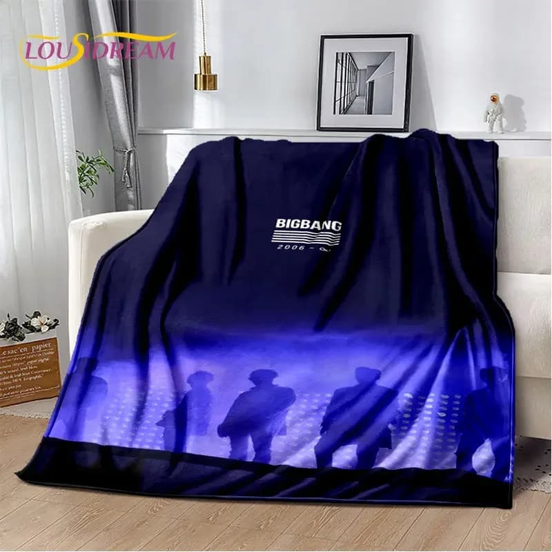 Coperta in morbido peluche Kpop Bigbang Pop G-DRAGON Singer, coperta in flanella per soggiorno, camera da letto, letto, divano, copertura da picnic
