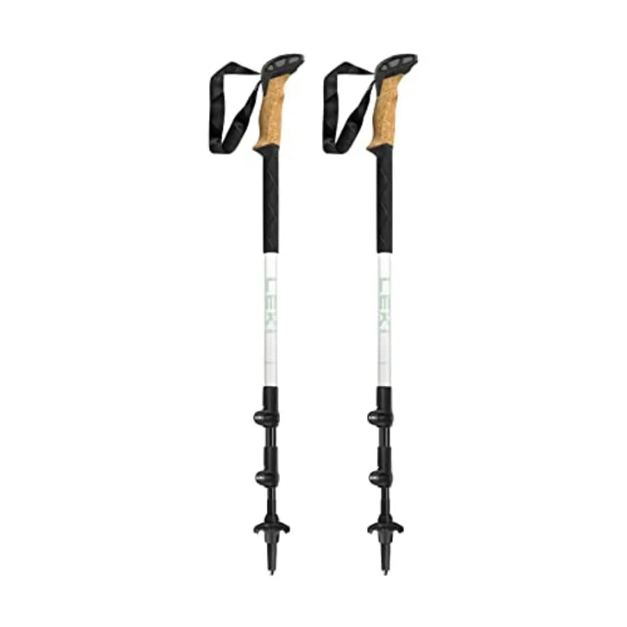 Bastoncini da Trekking Cressida Cork Lite in Alluminio Regolabili e Leggeri per Escursionismo in Nero con Impugnatura Ergonomica in Sughero e Dura
