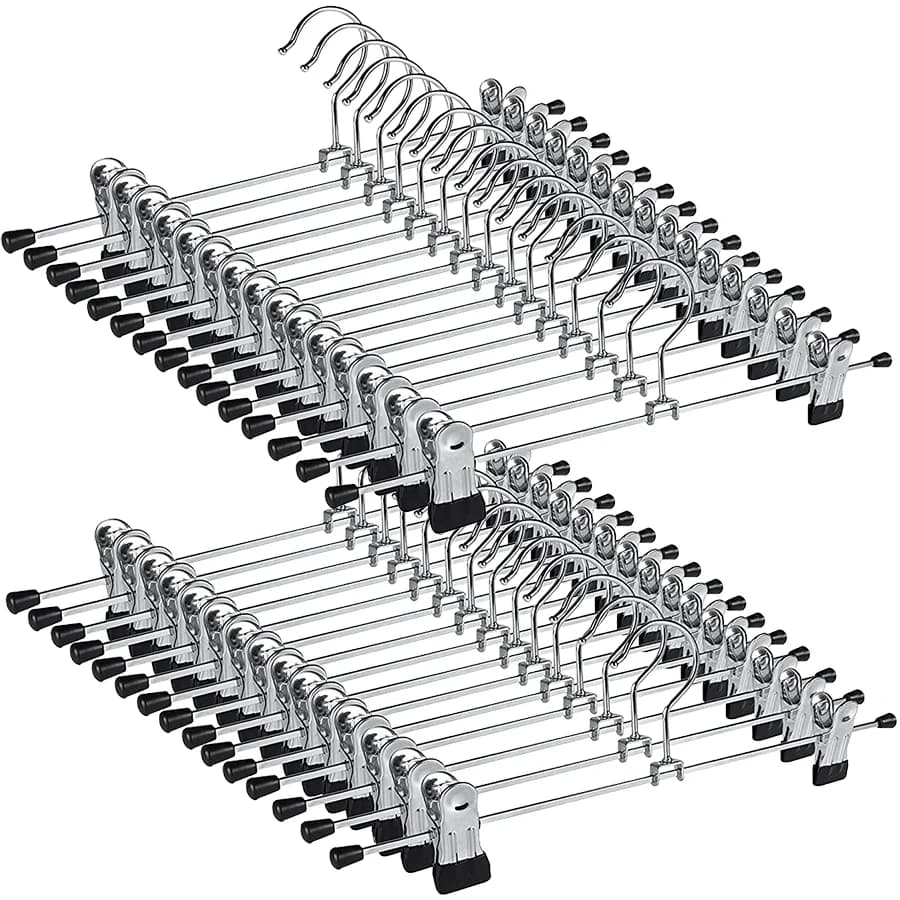 5/10pcs Stainless Steel Trouser Clip 28cm 2Colors Available Household Metal Pants Hanger Trouser Rack Pants Clip Cloths Hanger