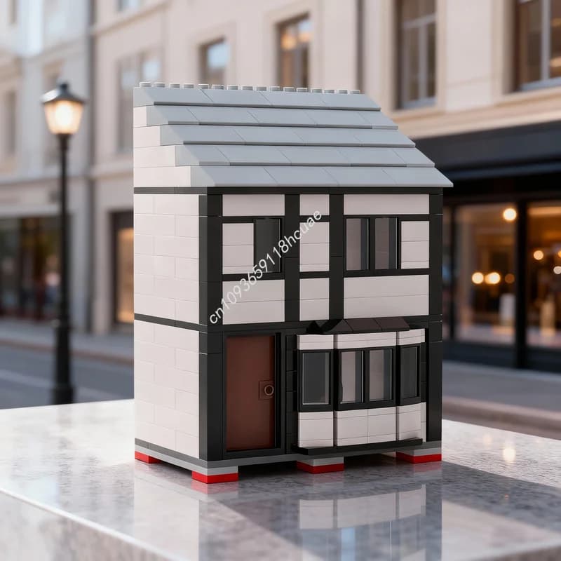 220pcs MOC Timber Framed Low Relief Shop City Model Building Toys Blocks Architecture Idea Festival Gifts Creative Education