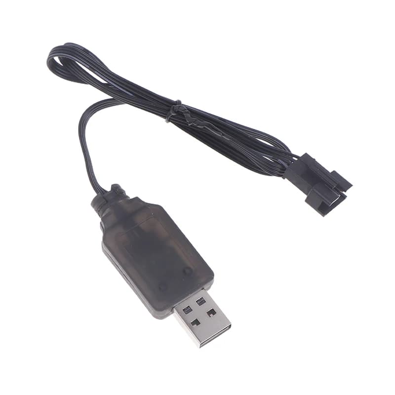 1PCS 7.4V SM 4P USB Charger Compatible DE36W DE65 HM202 EC08 EC16 RC Vehicle M416 Gel Blaster Battery Charging Accessory