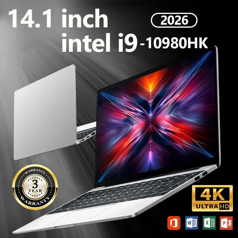 Laptop Portatile da 14.1 Pollici con Intel Core i9 10980HK, Windows 11 Pro, 16GB DDR4, 2TB SSD, Computer da Gaming e Ufficio