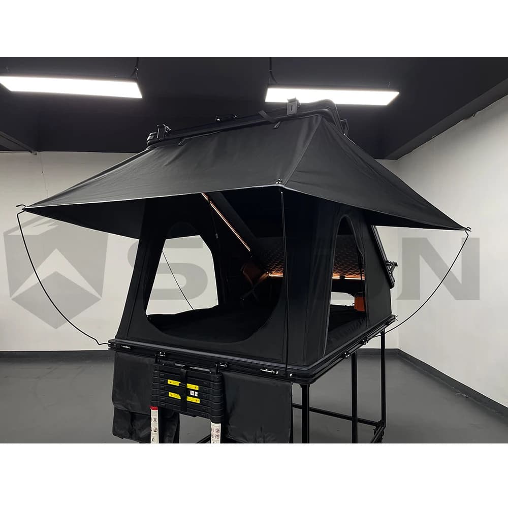 SNDN Camping 3 4 Person Rooftop Tent X Hinge 4x4 Waterproof Aluminum Hardtop Car Roof Top Tent Hard Shell RTT Tent Roof Top