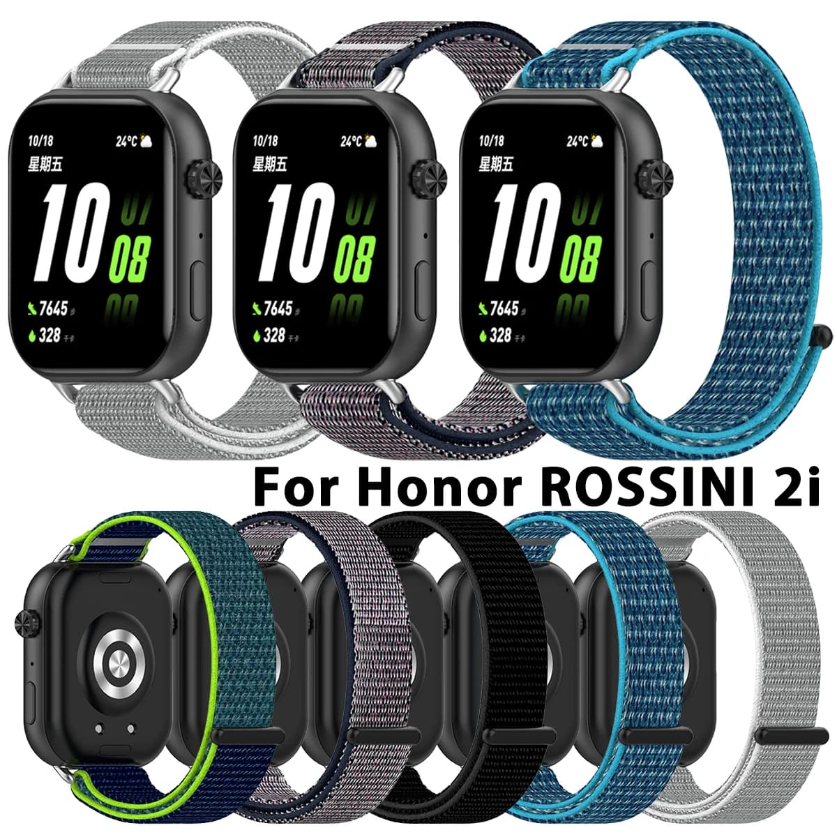 Per Honor Choice ROSSINI 2i cinturino in nylon cinturino sportivo cinturino di ricambio cinturino in velcro elastico