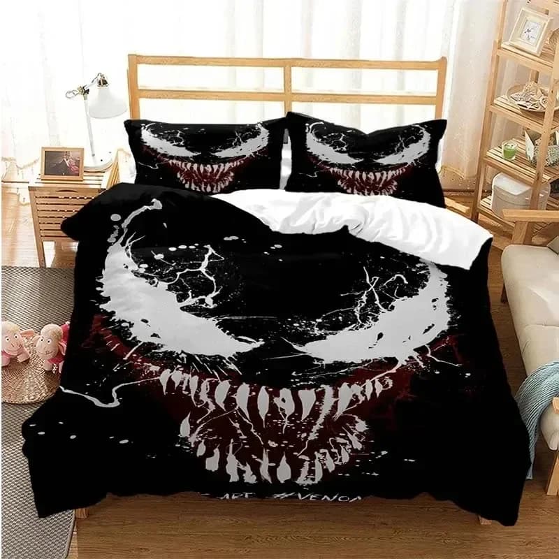 Venoms Bedding Set Duvet Cover Bed Set Quilt Cover Pillowcase Comforter king Queen Size Boys Adult Bedding Set