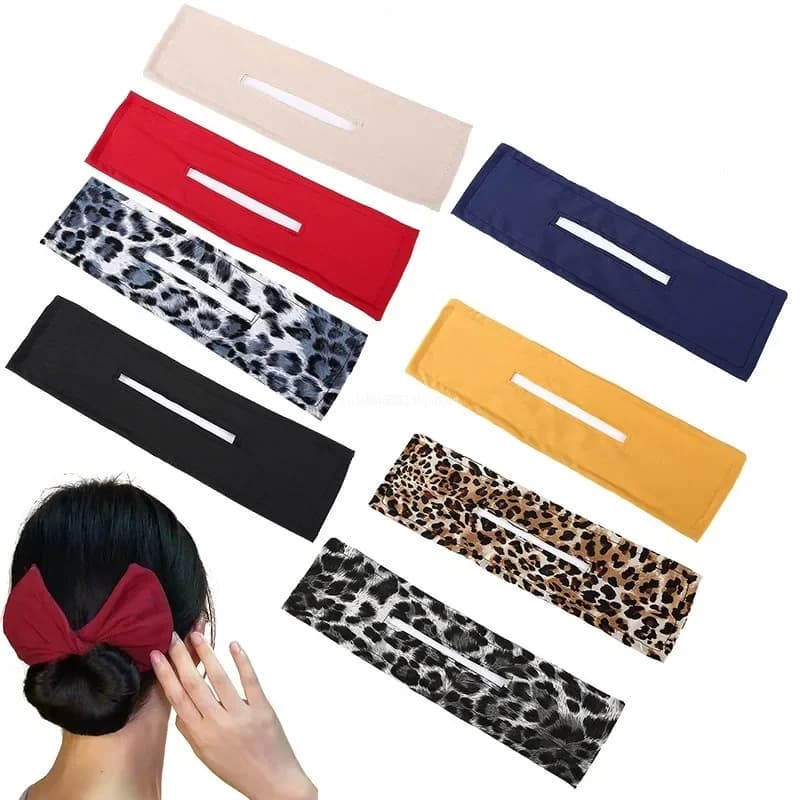 1 pz Bun fascia per capelli ragazze donne stampa annodata ciambella fai da te flessibile Twister fascia Maker bigodino strumento per lo Styling dei capelli accessori per capelli