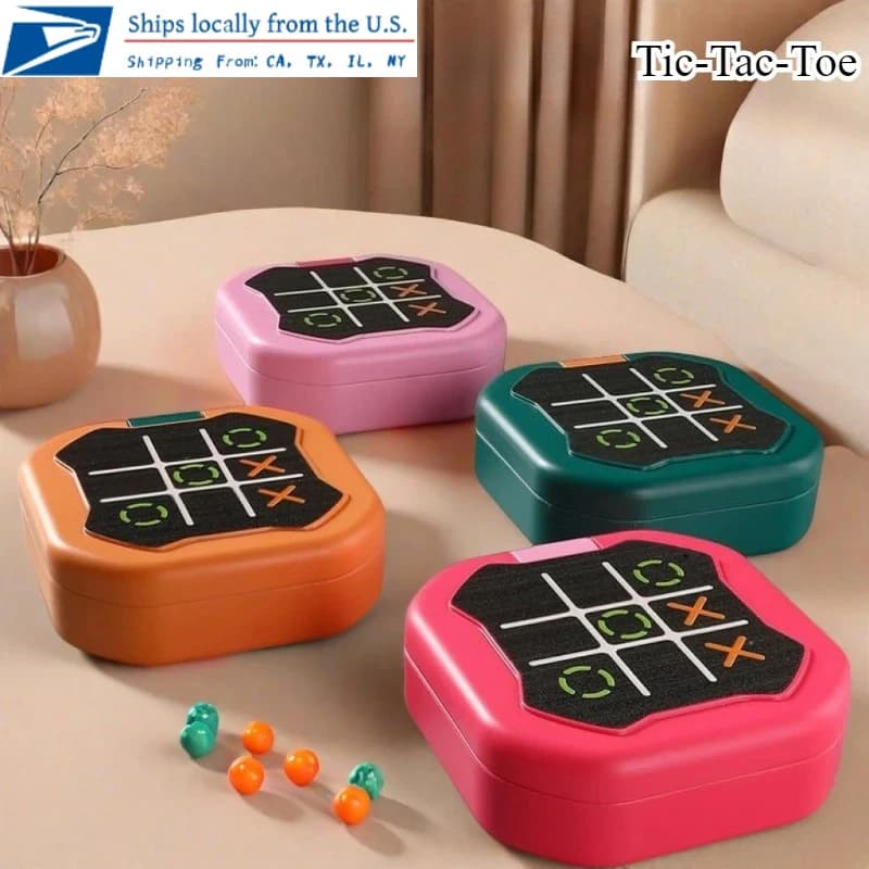 Tic-Tac-Toe Board Chess Set Portable For Adults KidsMultifunctional Electronic Games Montessori Puzzle Table Game Chess Board