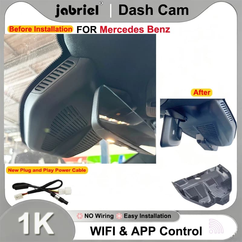 HD 1080P Wifi Plug and Play DashCam for Mercedes Benz GLC300 GLC300d GLC300e GLC x253 c253 AMG GLC43 GLC63 EQC400 2019 2020 2021