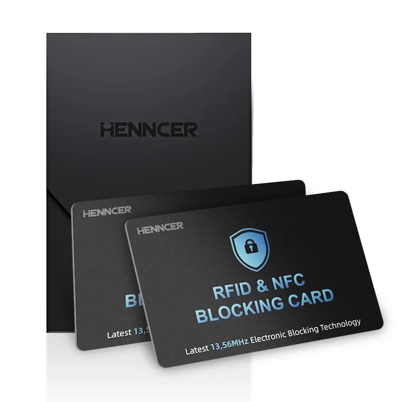 Scheda di blocco RFID, protezione per passaporto con carta di credito di debito NFC, set di blocco protezione per portafoglio completo Design Smart Slim