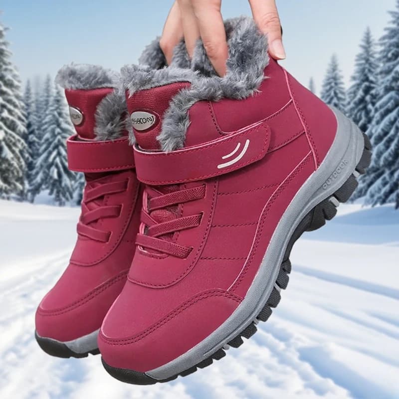 Ankel Bootsfor Scarpe invernali casual da donna Piattaforma Stivaletti caldi antiscivolo Peluche Combattimento Outdoor Casual Escursionismo Stivali da moto