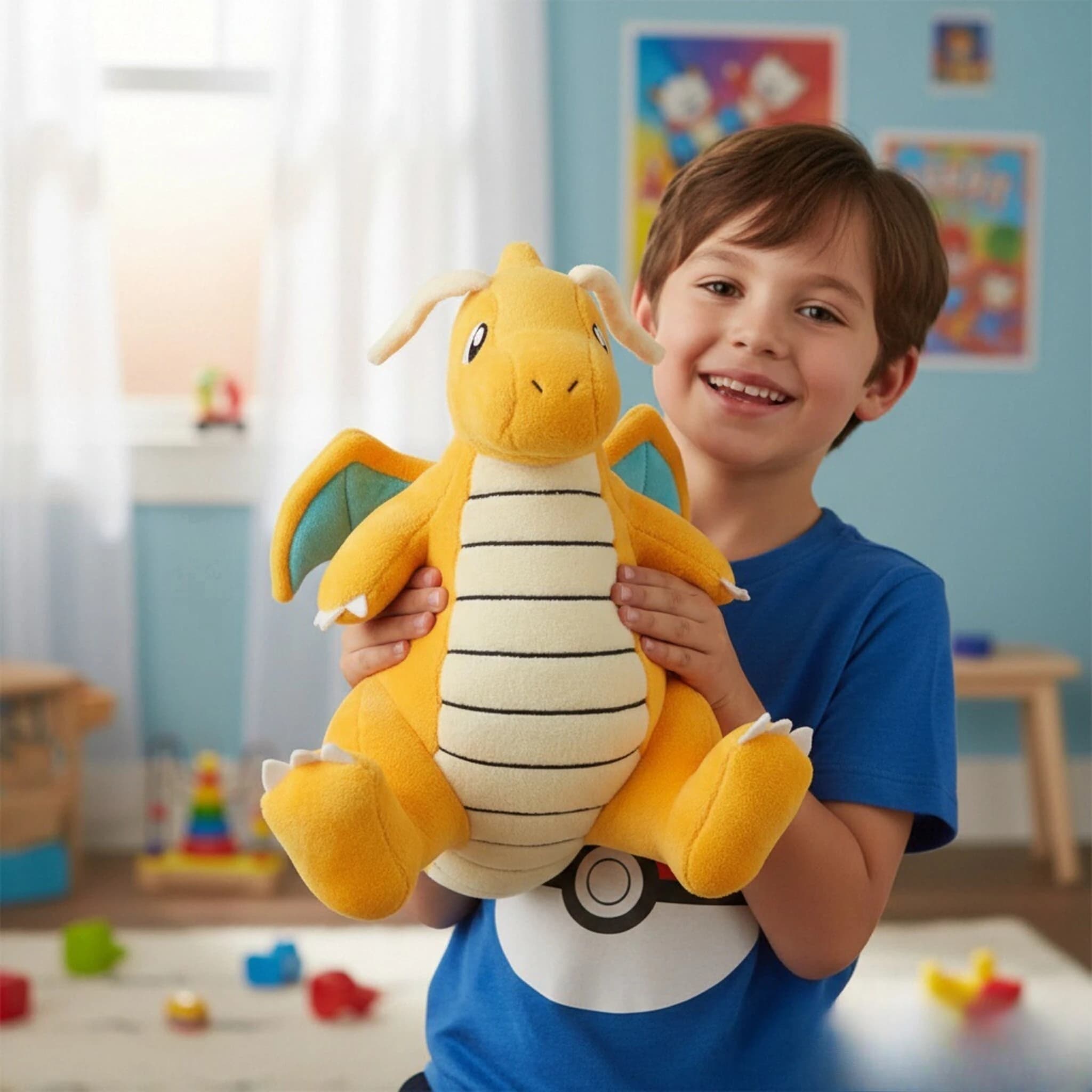 20-68 cm Kawaii Pokemon Original Flash Dragonite Mini Dragonair Cartoon Soft Plush Decorative Bearing Birthday Gift for Children