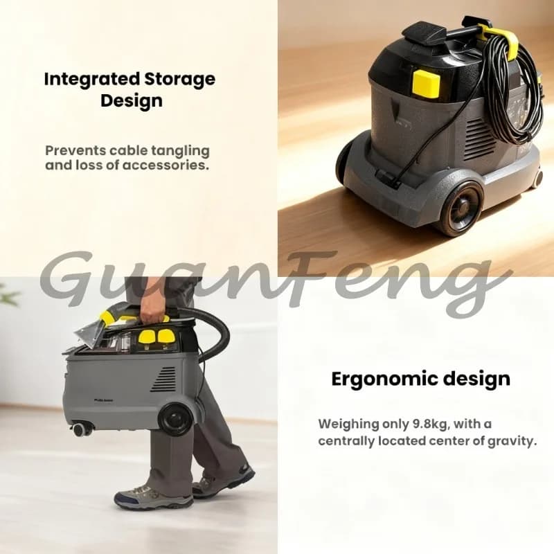 Powerful Suction Hot Water Spray Vacuums, Portable Commercial Cleaners, Decontamination and Surface Cleaning Tasks