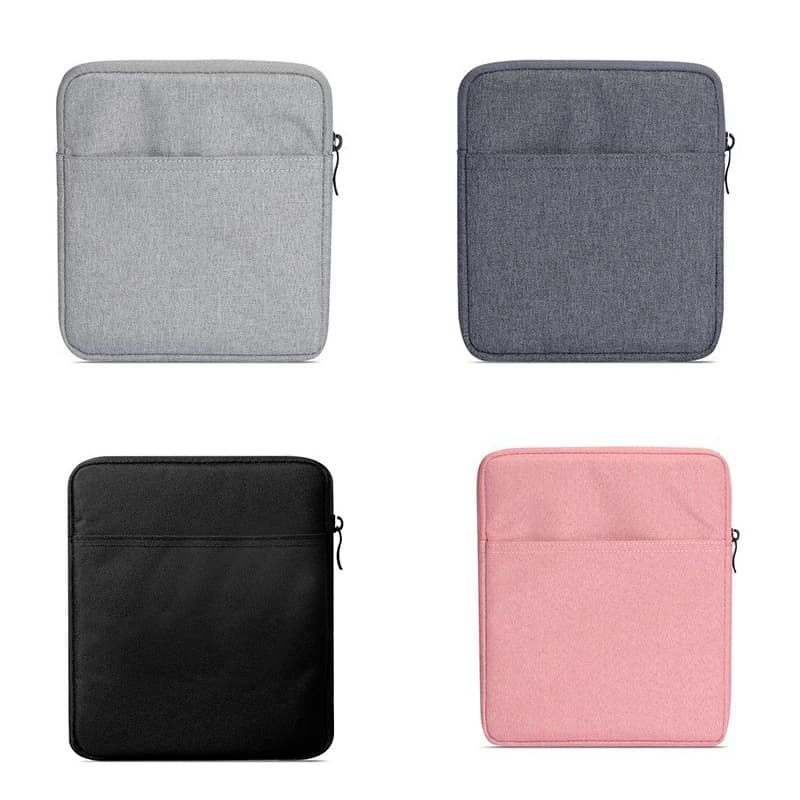 Custodia Antiturto per E-Reader 6-7", Borsa con Cerniera in Cotone e Tela per Kindle Oasis, Kobo Libra, Onyx Boox – Case Universale per E-Book