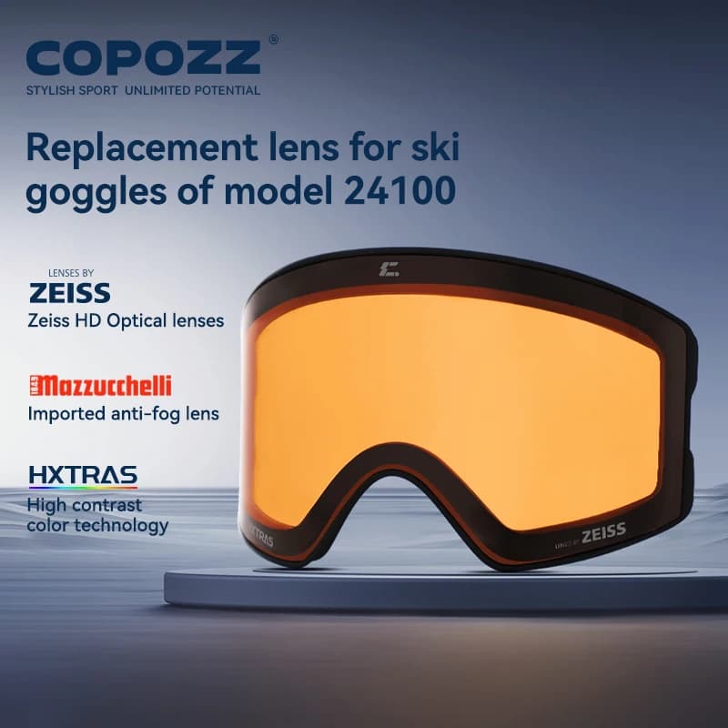 COPOZZ Nuova lente per occhiali da sci di ricambio Zeiss per occhiali da sci modello 24100 (solo lente)