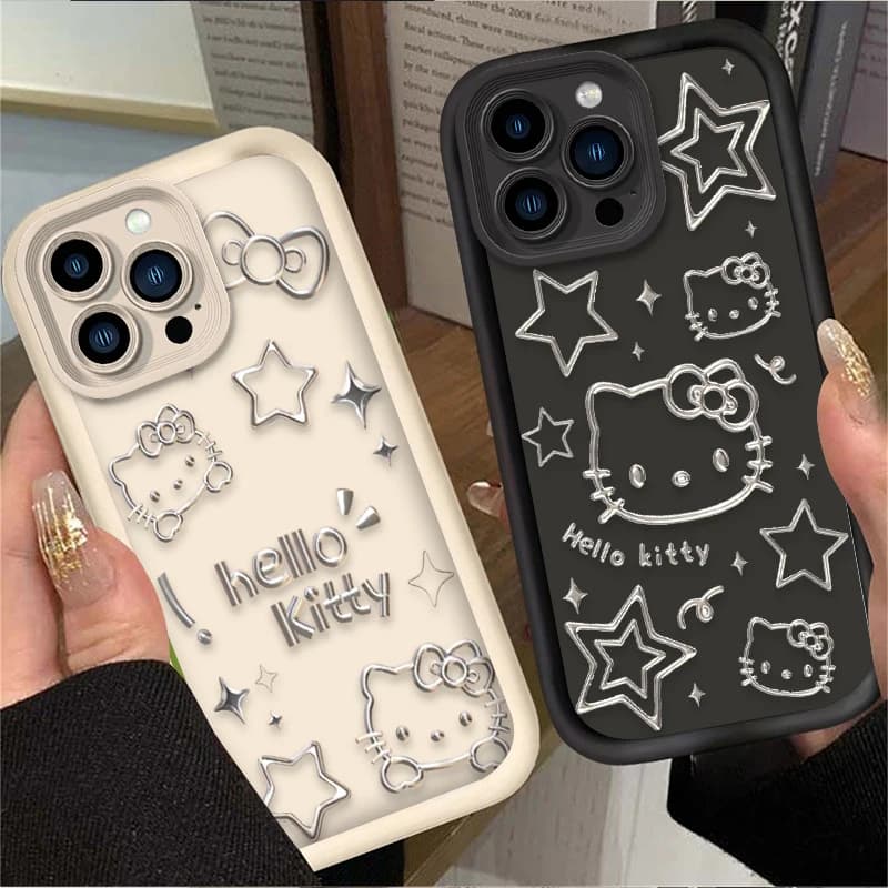 Hello Kitty Phone Case for iPhone 16 16E 15 14 13 12 11 Pro Max XS Max XR SE 2020 SE4 7 8 Rear Cover Soft Shockproof