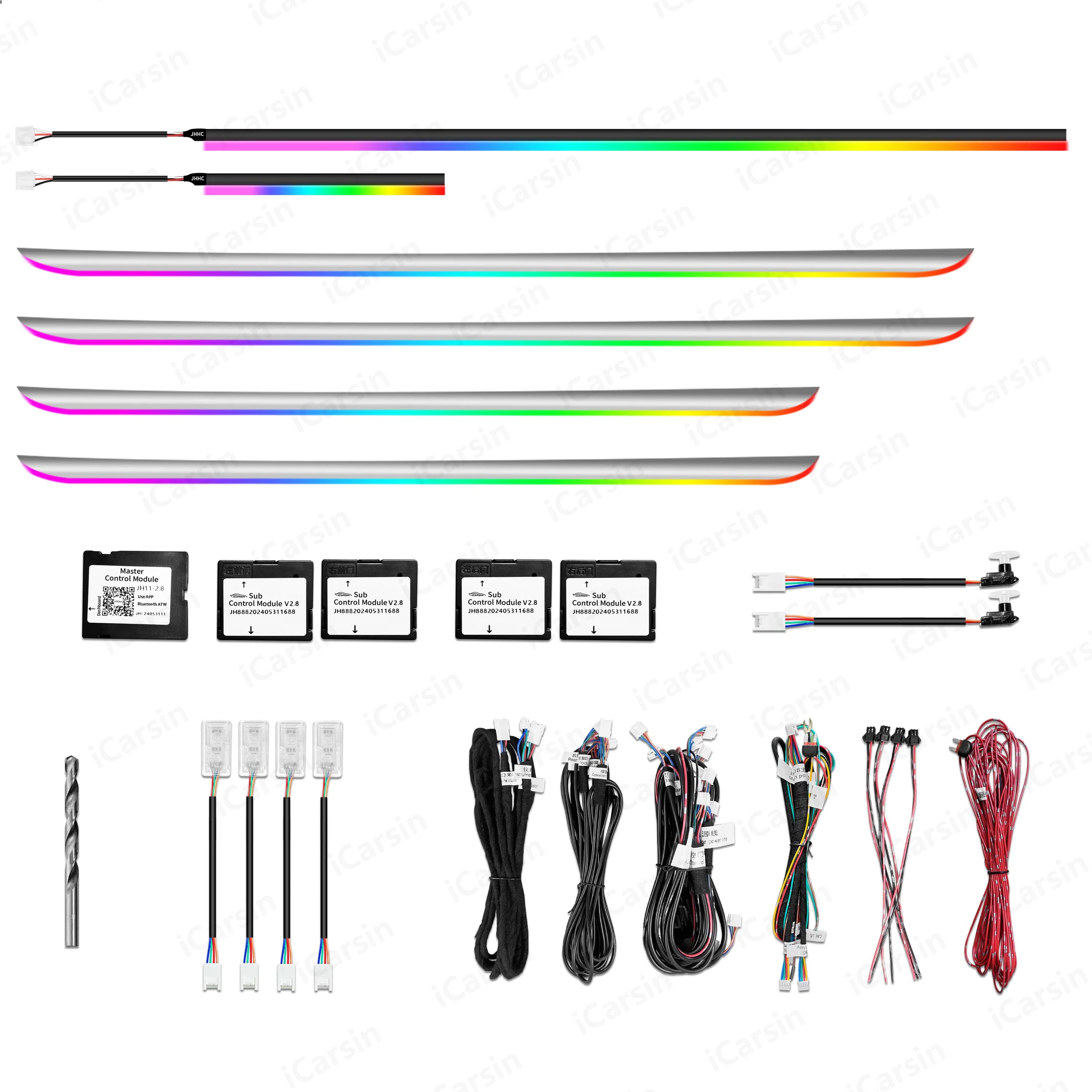 ICarsin Upgrade 256 Colors Symphony LED Car Interior Ambient Light For BMW 3 Series E90 2006 - 2012 Atmosphere Strip Accessories