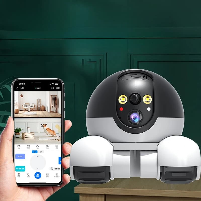 Telecamera WIFI PTZ Protezione di sicurezza IP Telecamera di sorveglianza 1080P HD Monitoraggio automatico Baby Animali domestici Monitor Telecamere robot per la casa intelligente