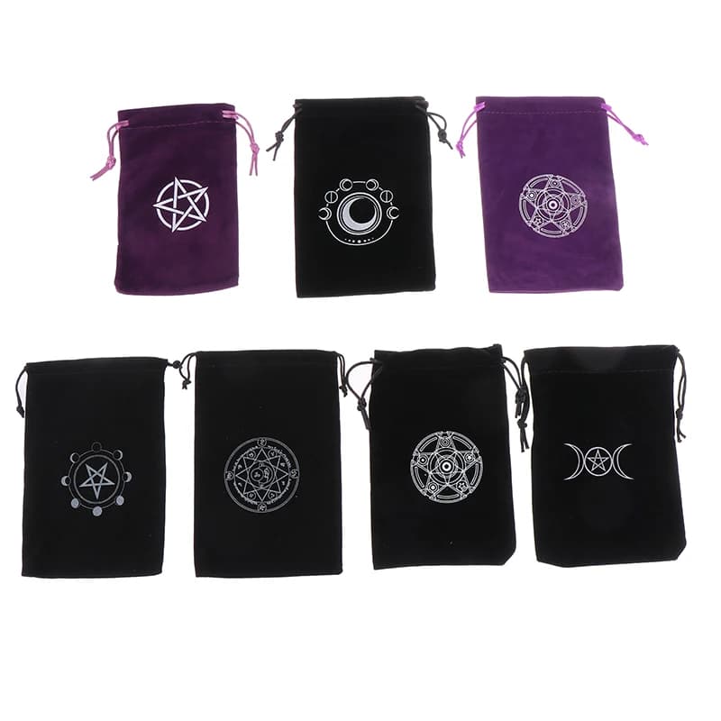 Nuova Borsa Portacarte dei Tarocchi in Velluto TS, 1 Pezzo, per Rune, Costellazioni, Accessori per Divinazione, Gioielli, Dadi, Sacchetto con Coulisse