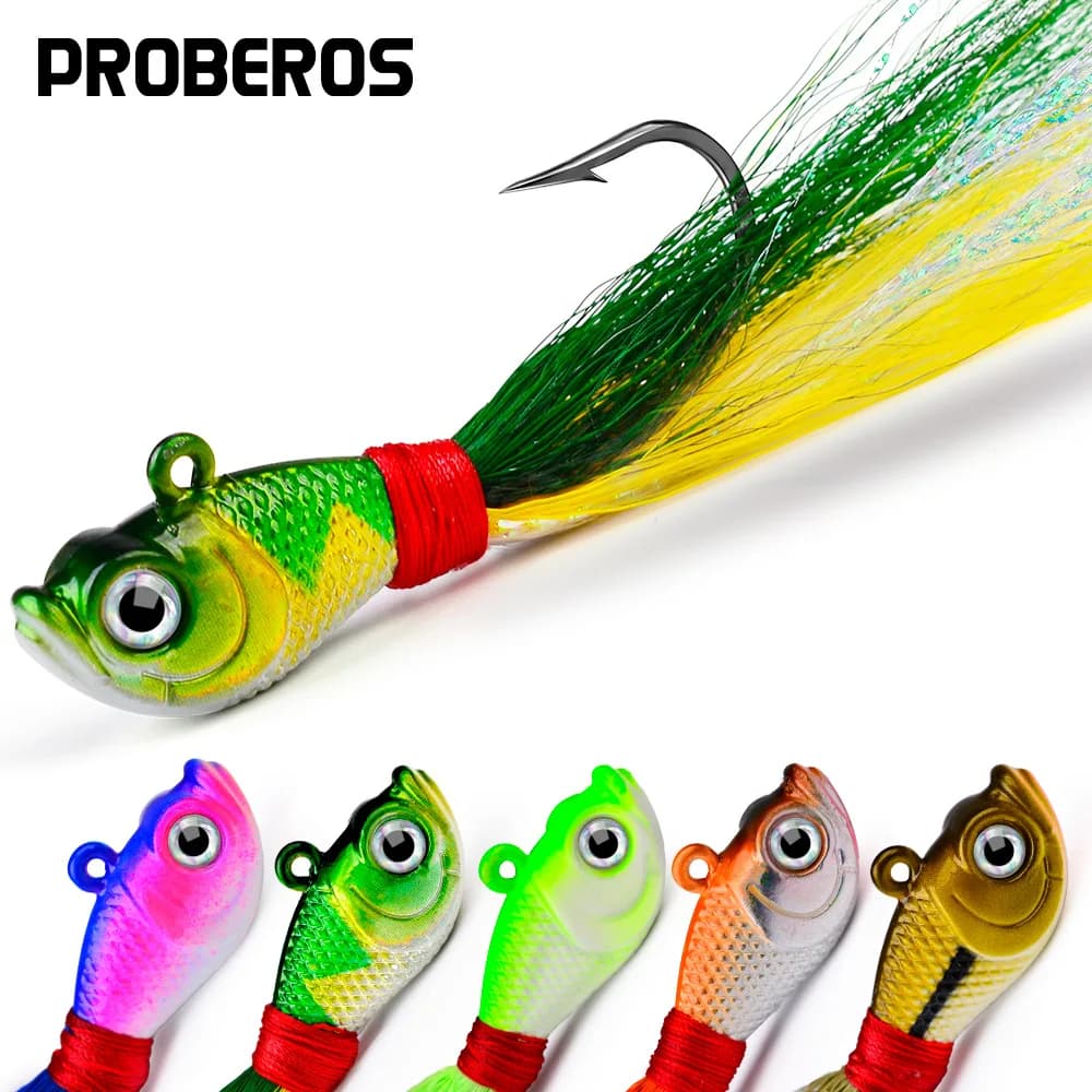 Esca Artificiale Luya a Forma di Pesce in Metallo, VIB a Lunga Gittata con Piuma e Amo, Esche Dure in Metallo, Esca Finta per la Pesca