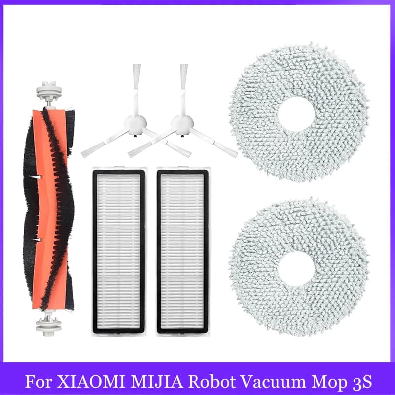 Per Xiaomi Norma Mijia Robot Aspirapolvere Mop 3S B108CN Aspirapolvere Pezzi di Ricambio Accessori Spazzola Laterale Principale Filtro Hepa di Ricambio