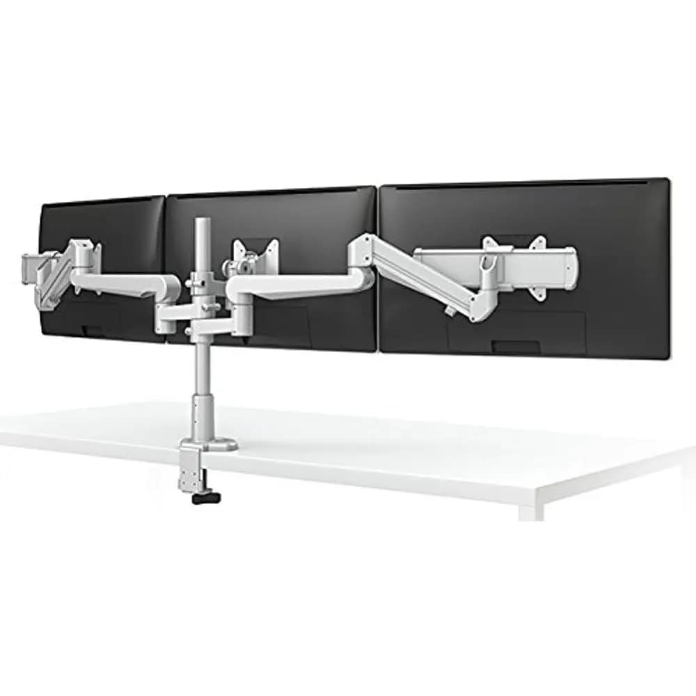 Supporto per Tre Monitor con Braccio Scorrevole per Ergonomia Avanzata