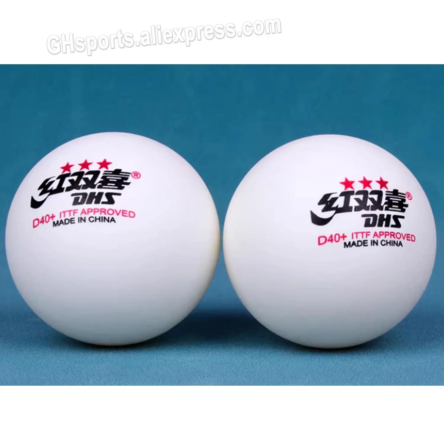 Palline da Ping Pong DHS 3-Star D40+ in Nuovo Materiale ABS con Cucitura, Palline in Plastica Poli D40+
