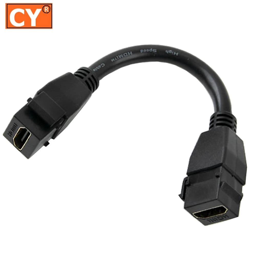 Keystone Jack Pigtail HDMI-compatible female to HD female module connector head adapter F/F for extension cable to wall coupler 4k