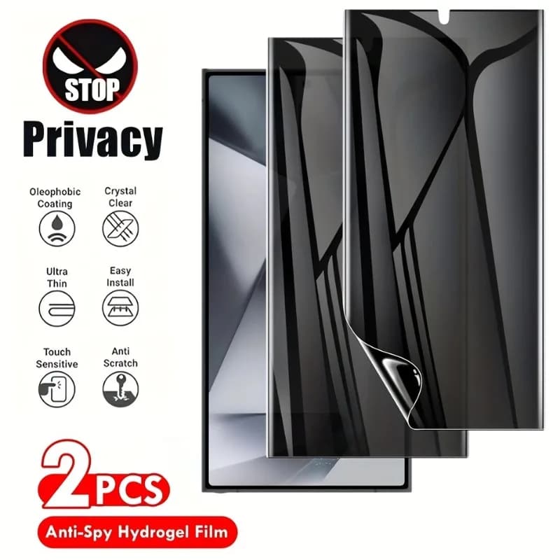 2-pack privacy protection film for Samsung Galaxy S25 S24 Ultra S23 S22 S21 Plus scratch-resistant, easy installation