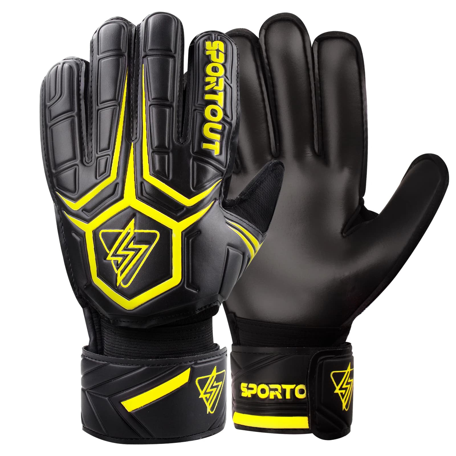 Guanti da portiere sportivi, guanti da portiere con protezione delle dita, guanti da calcio, guanti da portiere da calcio traspiranti, lattice da 4 mm, per bambini