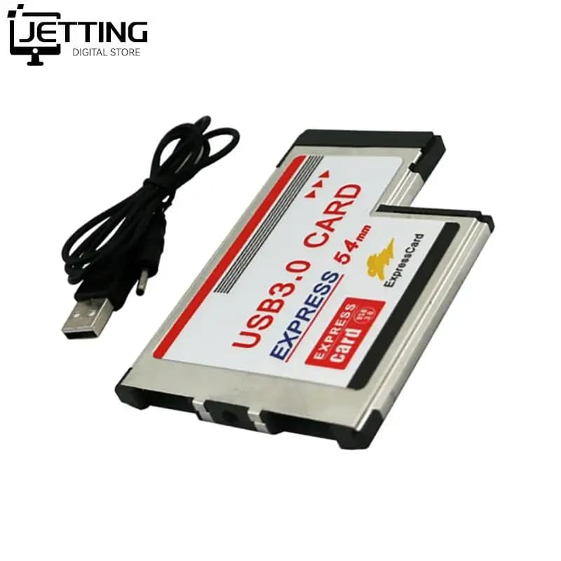 Dual 2 ports HUB PCI Express Card 54mm to USB 3.0 Card 2 ports Expresscard Converter PCI-e to USB Adapter for Laptop Notebook