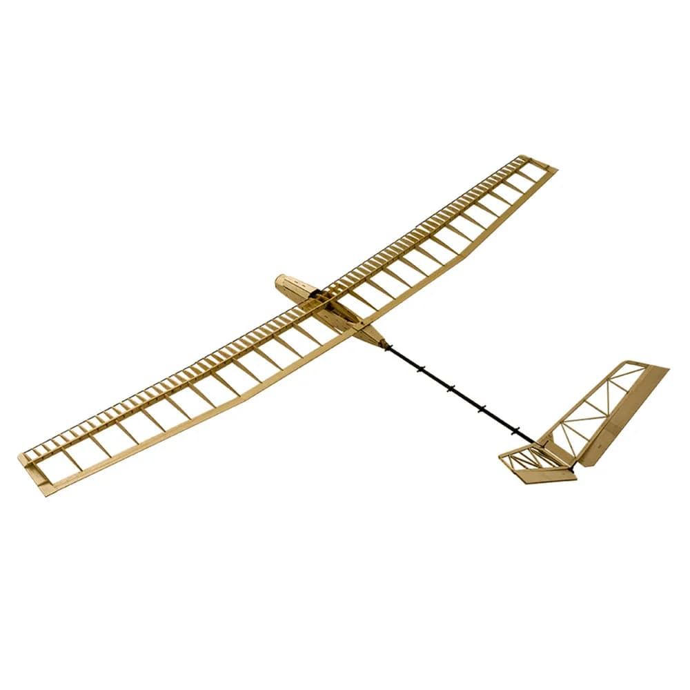 Balsawood Modello di Aereo Taglio Laser Aliante Potenza Elettrica UZI 1400mm Apertura alare Kit di Costruzione Modello Woodiness Aereo IN LEGNO