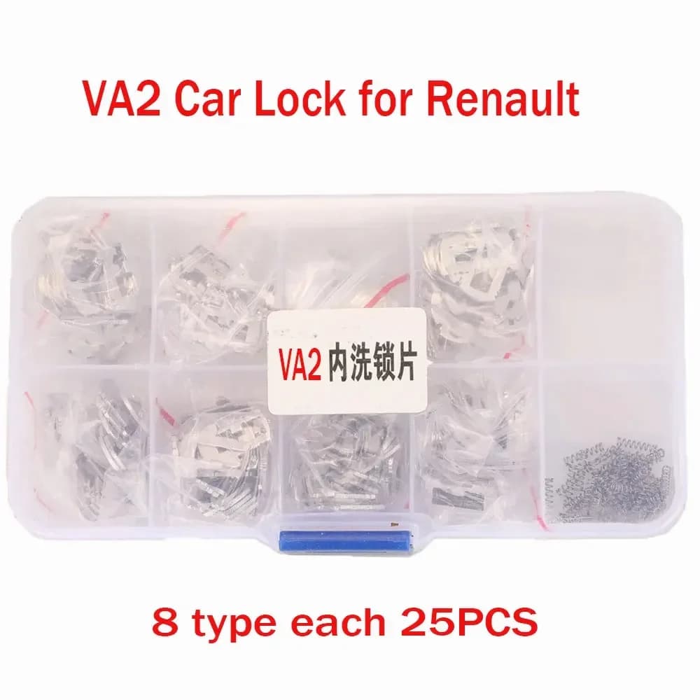 200Pcs Car Lock Plate For VA2 Car Locks Repair Accessories Car Lock Reed For Renault Inner Auto 8 Type Each 25PCS