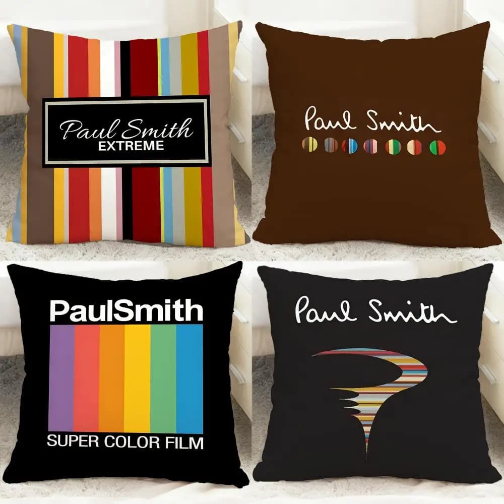 P-PPaul SmithS Cushion Cover Comfortable Reversible Pillow Cover Ideal for Car Sofa Bedroom & Beyond