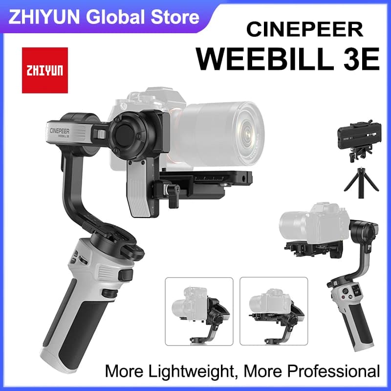 ZHIYUN CINEPEER WEEBILL 3E Portable cardanic stabilizer for 3-axis camera DSLR Mirrorless for Canon/Nikon/Sony/Lumix