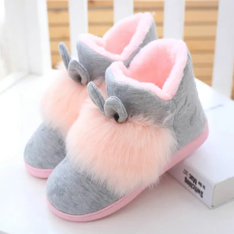Pantofole da interno per la casa carine in peluche invernale fondo spesso borsa alta calda con pantofole da donna in cotone con fondo morbido antiscivolo