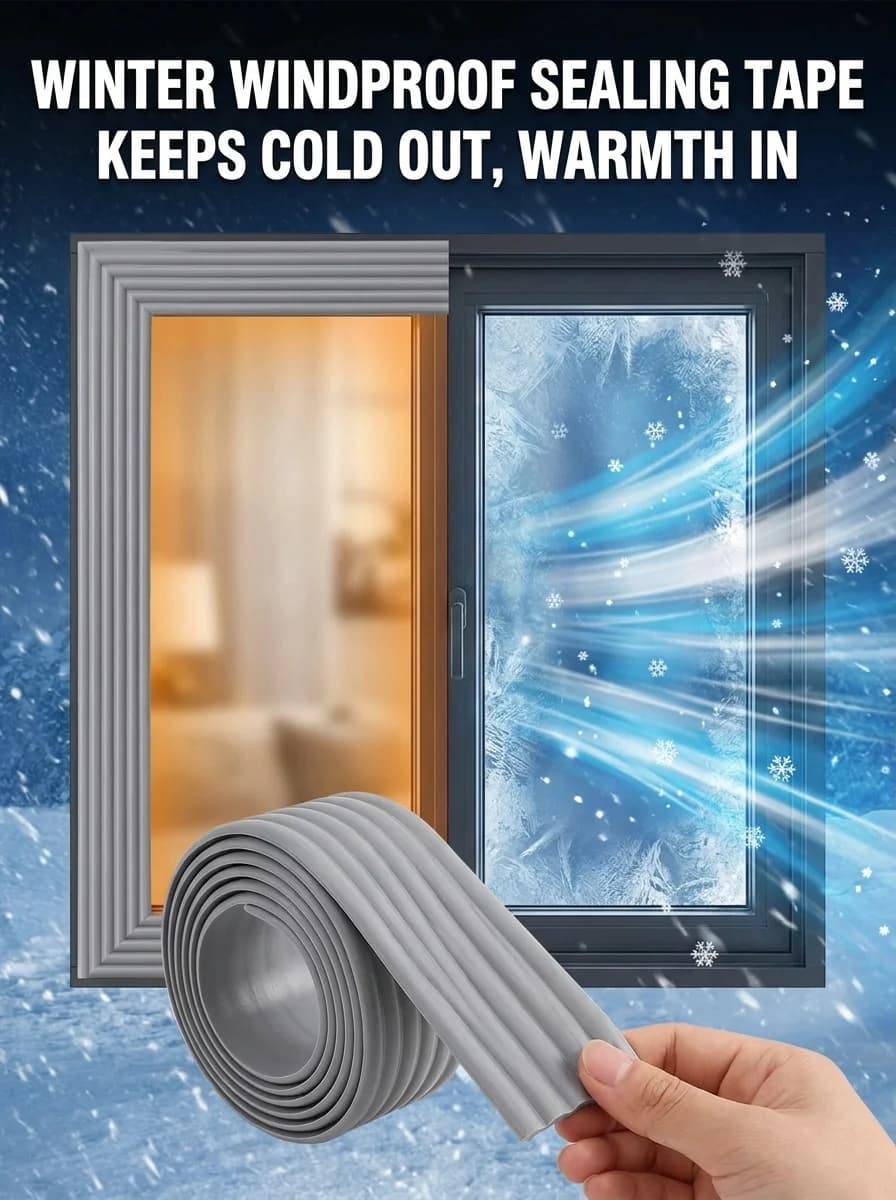 Self Adhesive Window Door Seal Strip Winter Windproof Warm Sealing Tape Sound Insulation Weather Stripping for Door Window Gap