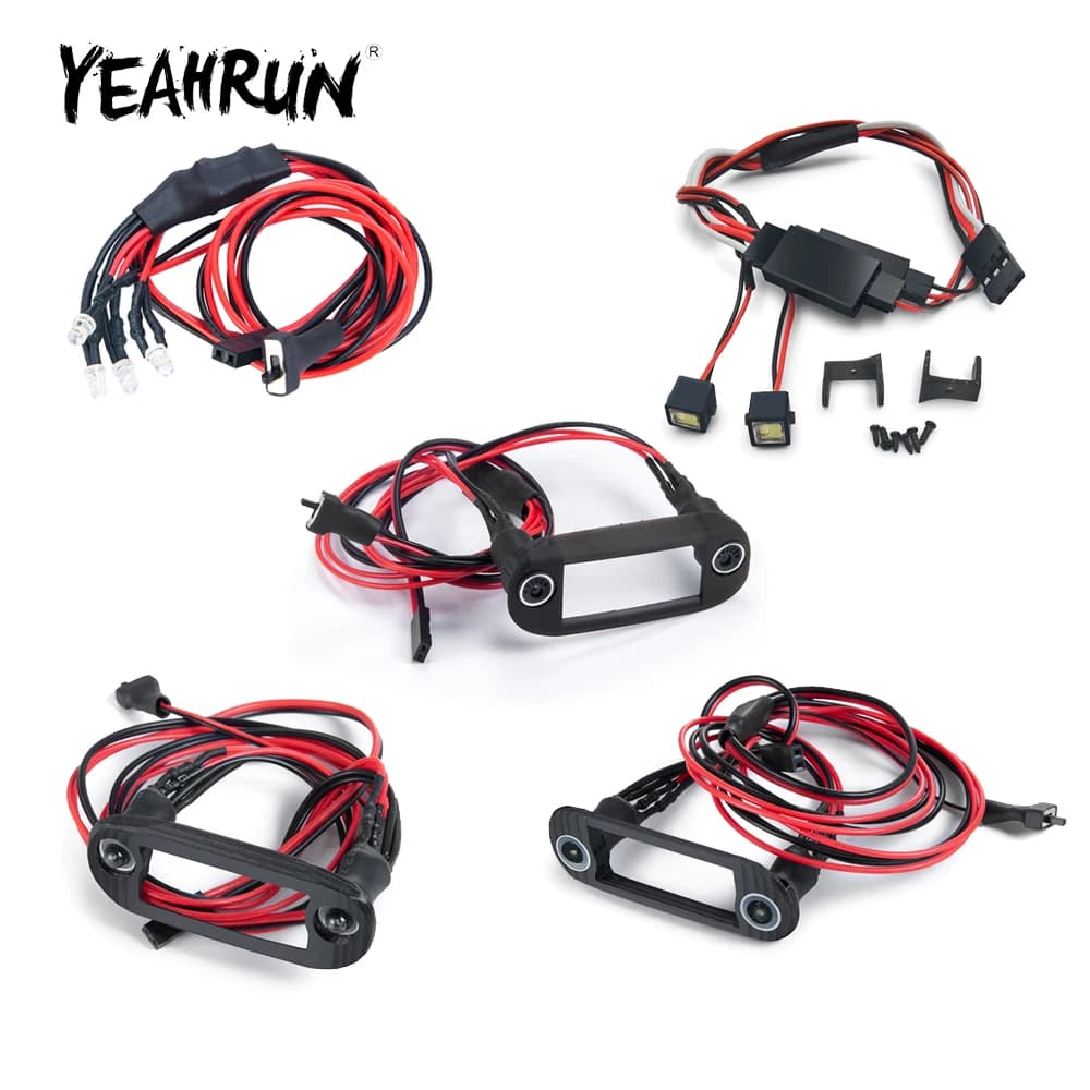 YEAHRUN Simulazione Anteriore HA CONDOTTO LA Luce Della Lampada Del Faro per Axial SCX24 1/24 RC Crawler Auto Parti di Aggiornamento Accessori